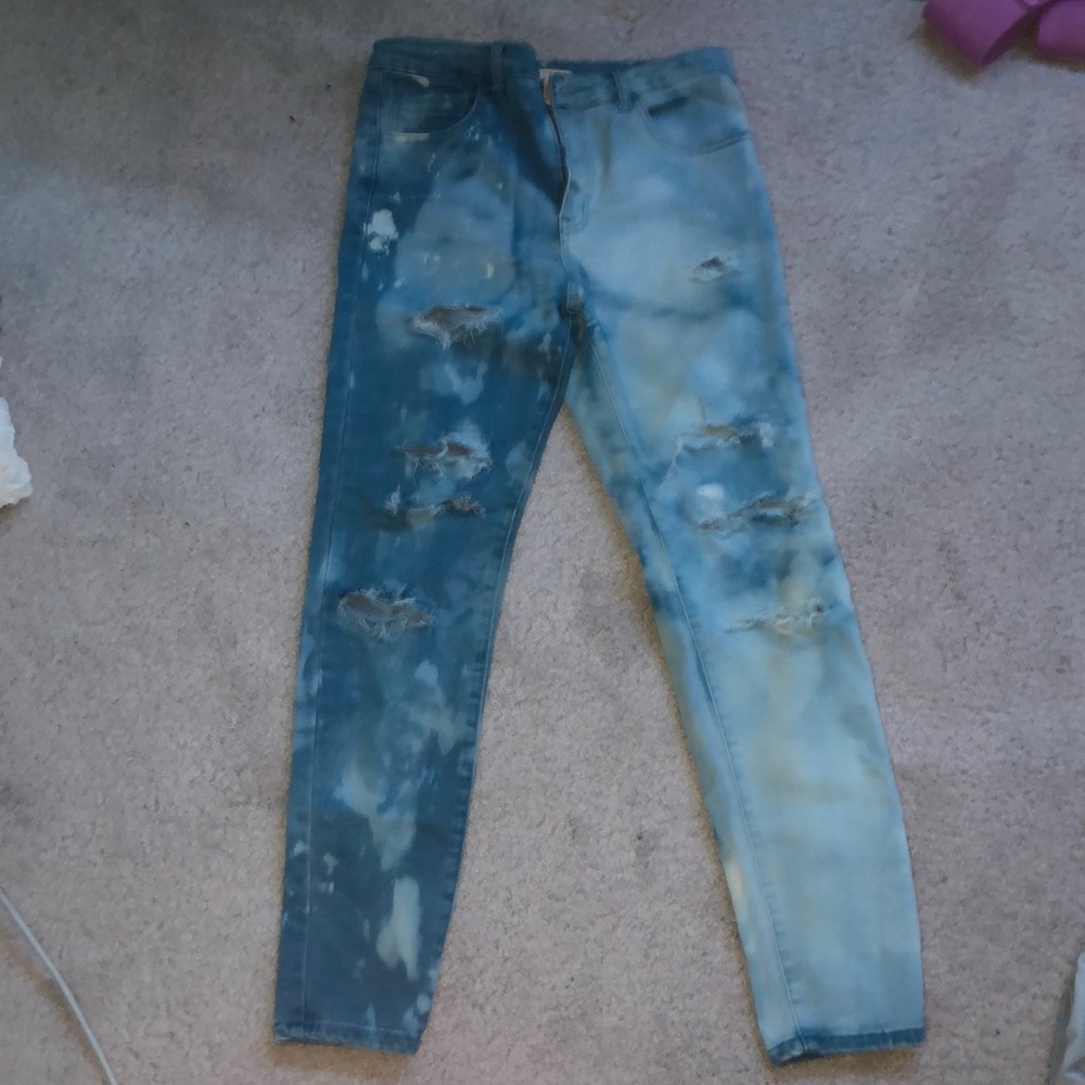 Tie dye jeans